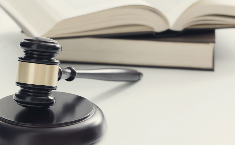 court hammer and books. judgment and law concept
